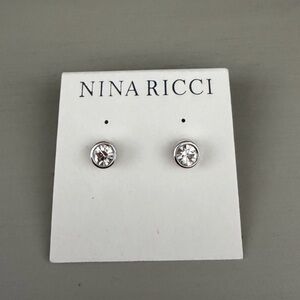 Nina Ricci Swarovski Stud Earrings
